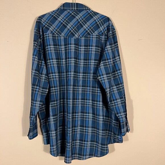 Ely Cattleman Big Man Long Sleeve Plaid Shirt - Picture 4 of 8